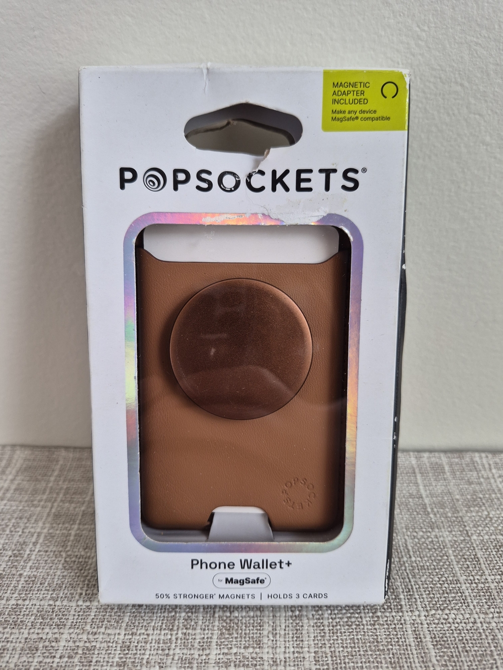 PopSockets Phone Wallet+ MagSafe Brown NWT